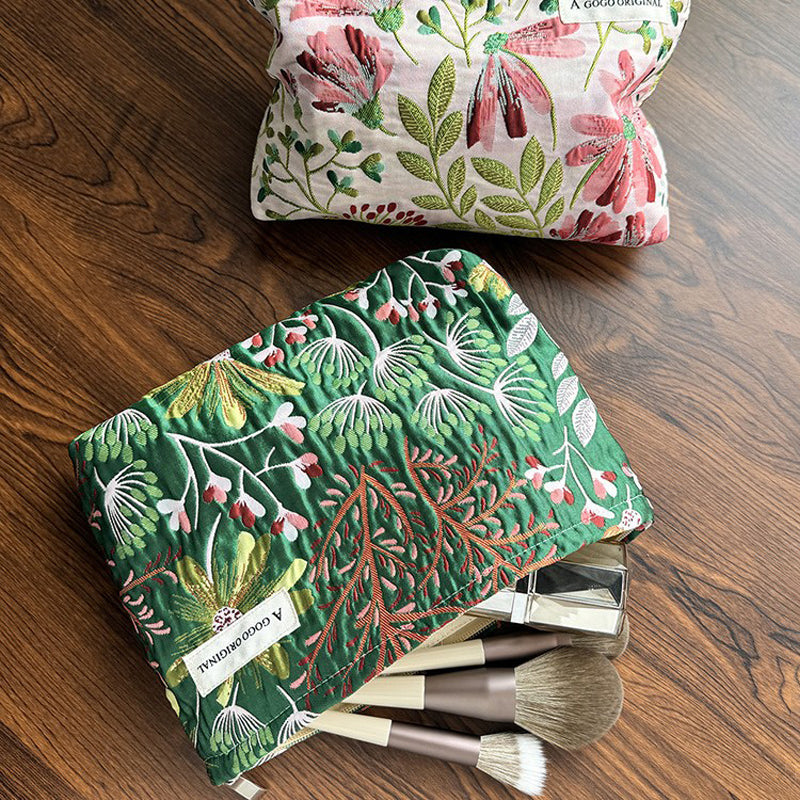 Vintage-Broderie-Blumen-Sac