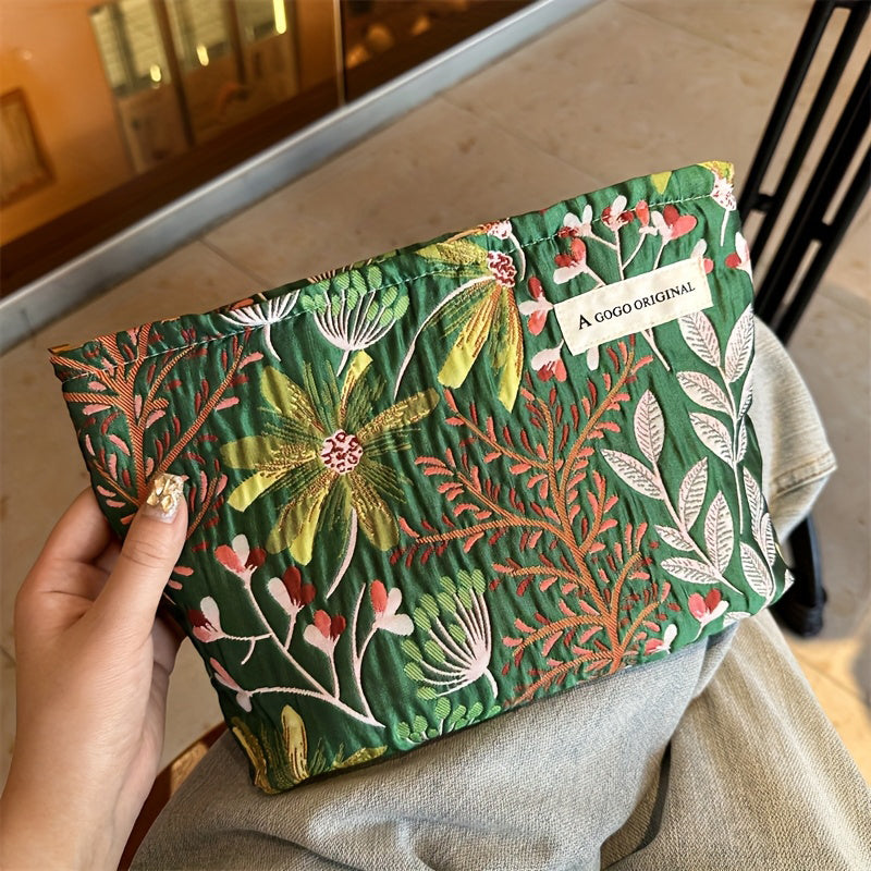 Vintage-Broderie-Blumen-Sac