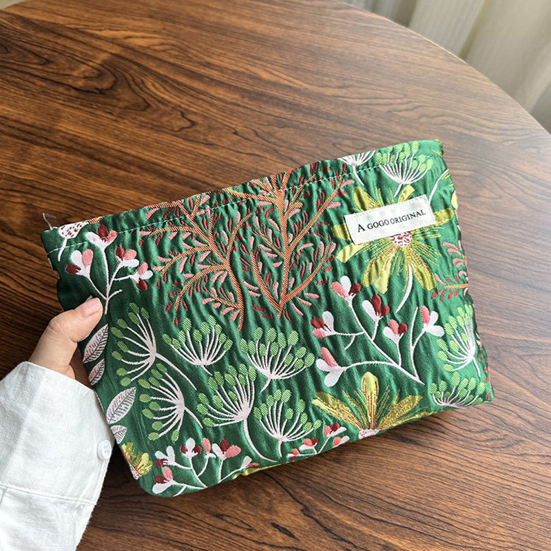 Vintage-Broderie-Blumen-Sac