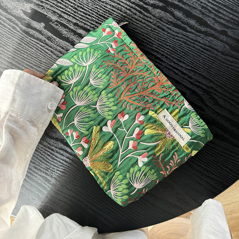 Vintage-Broderie-Blumen-Sac