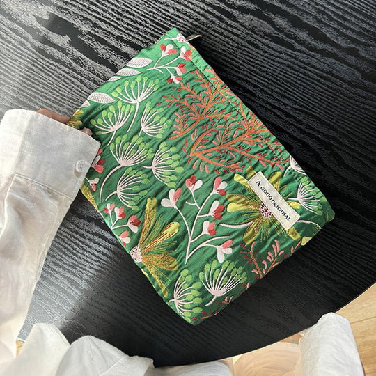 Vintage-Broderie-Blumen-Sac