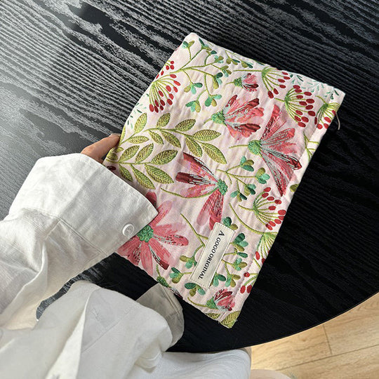 Vintage-Broderie-Blumen-Sac