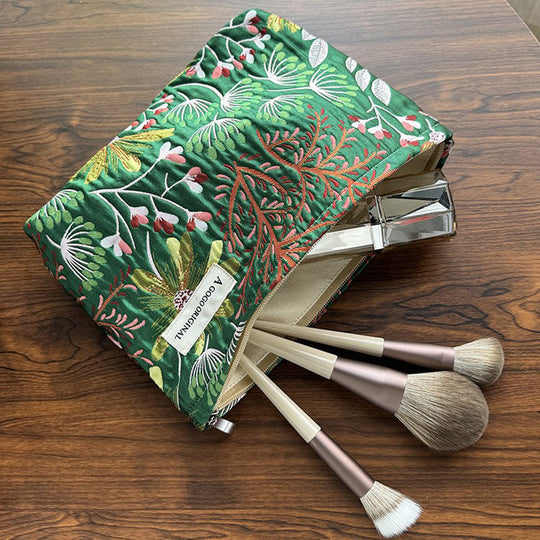 Vintage-Broderie-Blumen-Sac