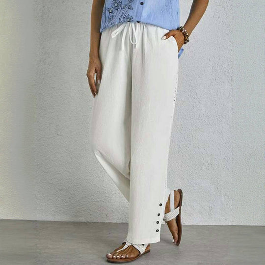 【Coton Et Lin】Bequeme Freizeithose