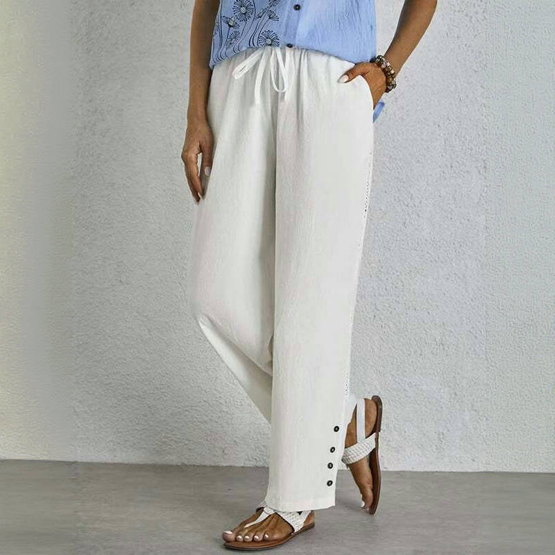 【Coton Et Lin】Bequeme Freizeithose