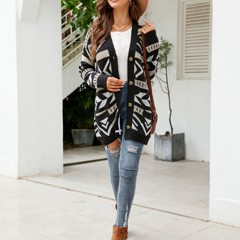 Vintage lockerer gestrickter Cardigan