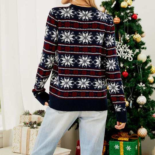 Lässiger Weihnachtsstrickpullover