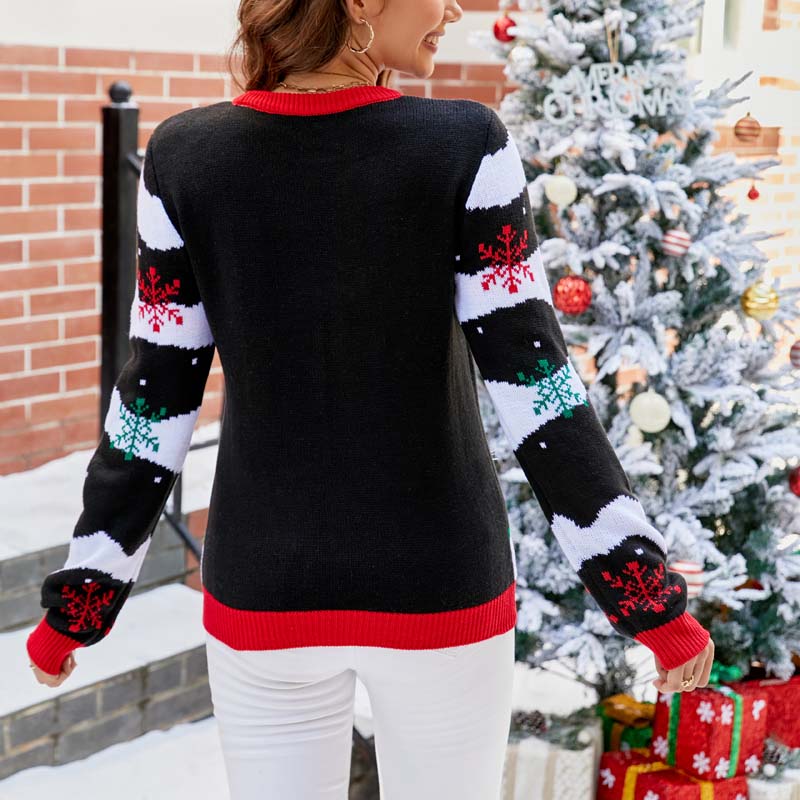 Lässiger Weihnachtsstrickpulli