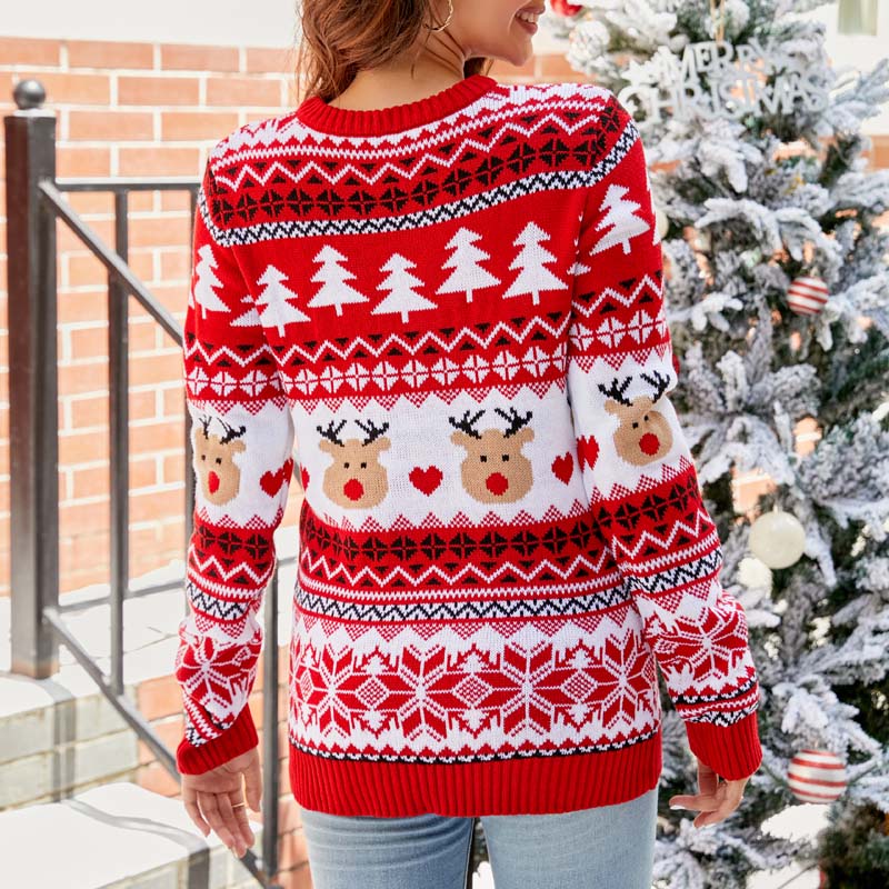 Lässiges Weihnachtsstrickpulli