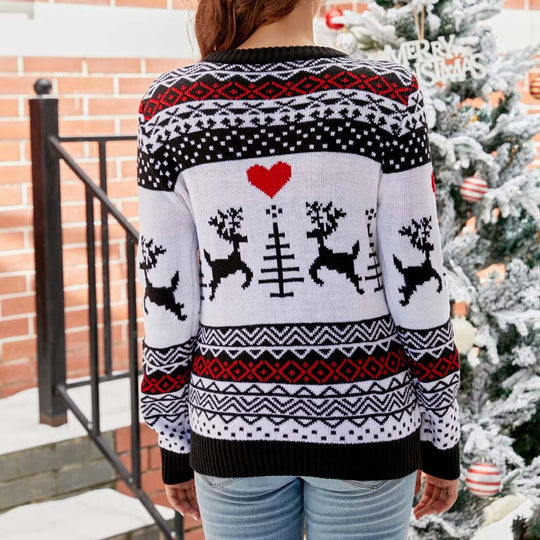 Lässiges Weihnachtsstrickpulli