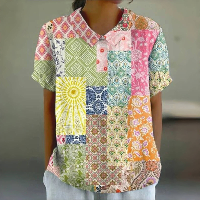 Bluse Vintage Bunt