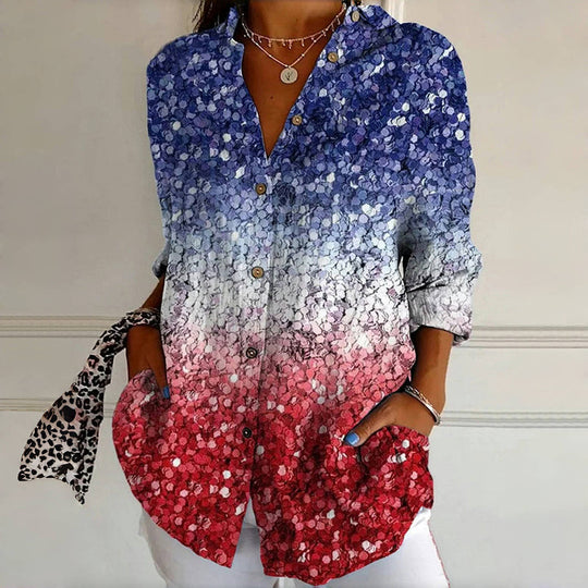 Vintage-Umspielt Bluse