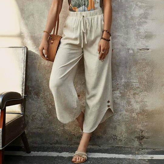 【Coton Et Lin】Bequeme Freizeithose