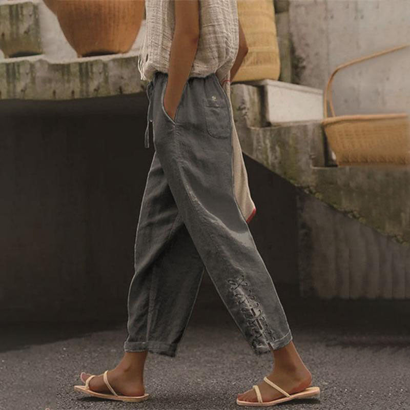 【Coton Et Lin】Bequeme Freizeit-Hose