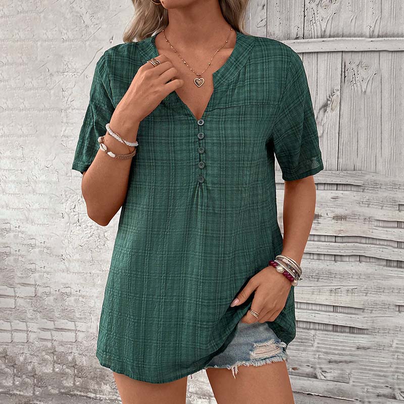 Bluse im Vichy-Karomuster Vintage