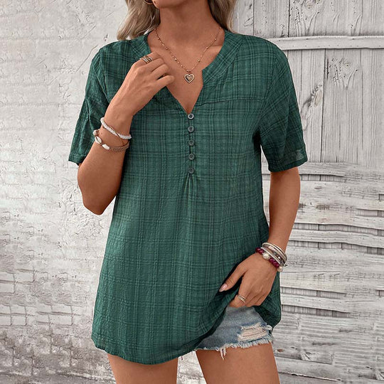 Bluse im Vichy-Karomuster Vintage