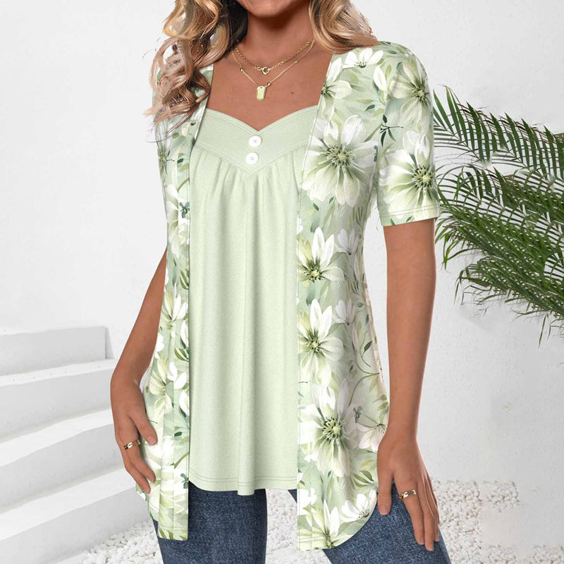 Elegante Bluse mit Blumenmuster