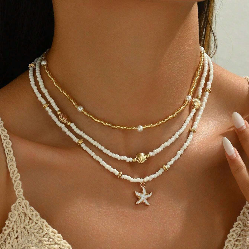 Vintage Bohemien Perlé-Halskette