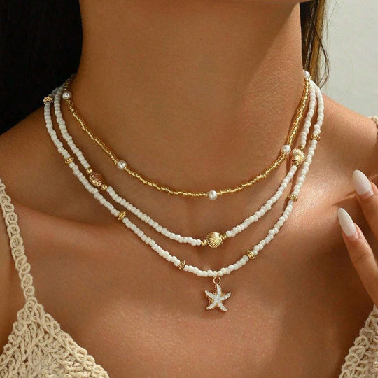 Vintage Bohemien Perlé-Halskette