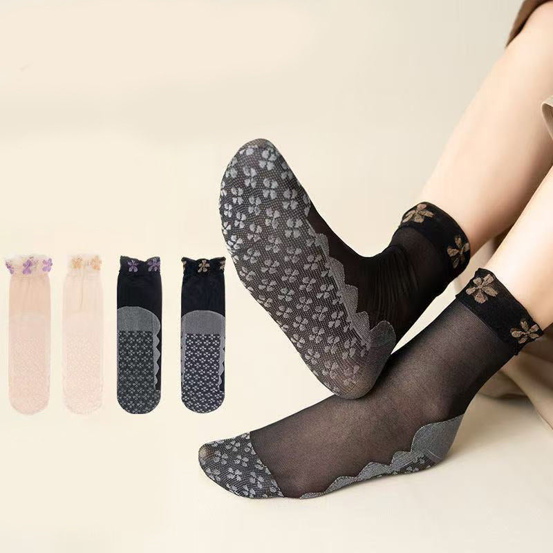 Atmungsaktive Blumige Socken