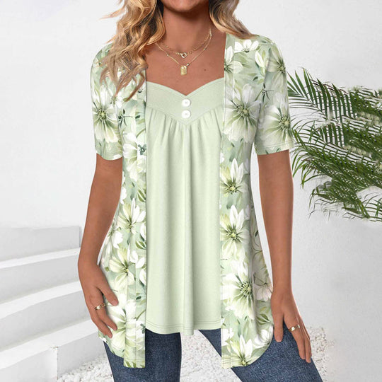 Elegante Bluse mit Blumenmuster