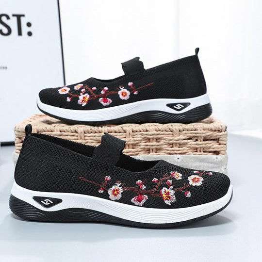 Atmungsaktive mit Blumen bestickte Schuhe
