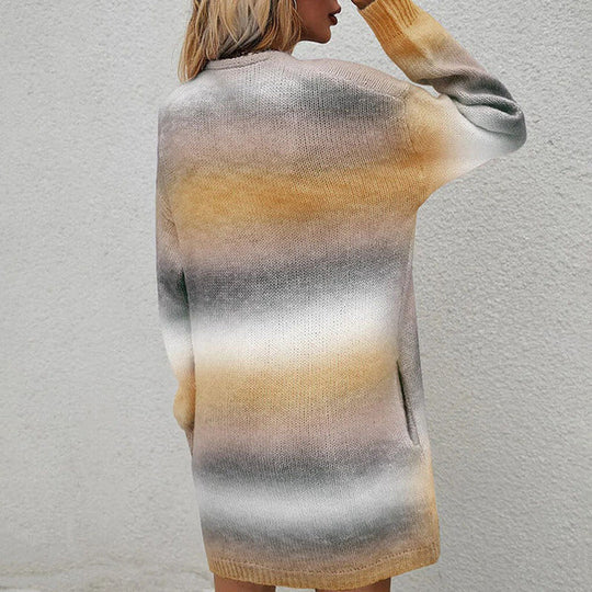 Lässiger Farbverlauf Strickcardigan