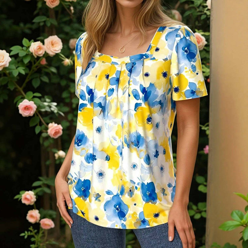 Bluse mit Vintage-Blumenmuster