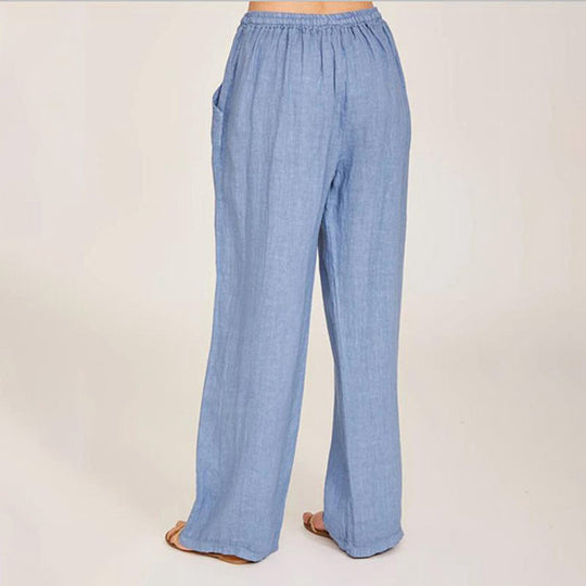 【Coton Et Lin】Lässige Weite-Hose