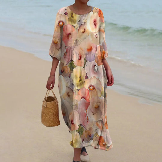 Vintage-Kleid mit Blumenmuster