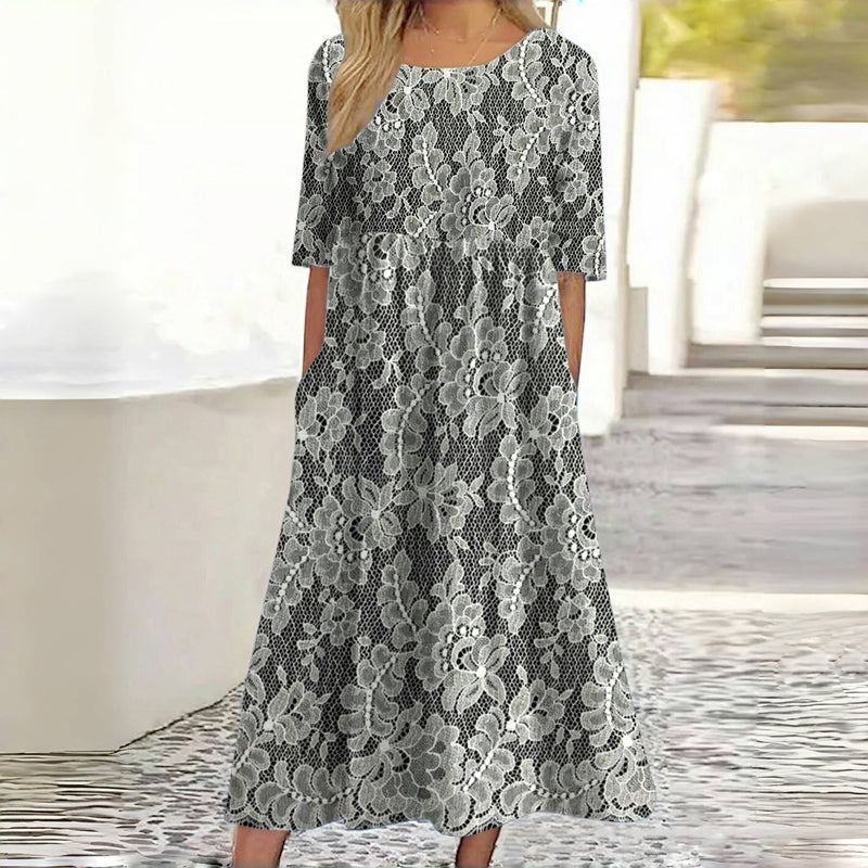 Vintage Blumenmuster Kleid