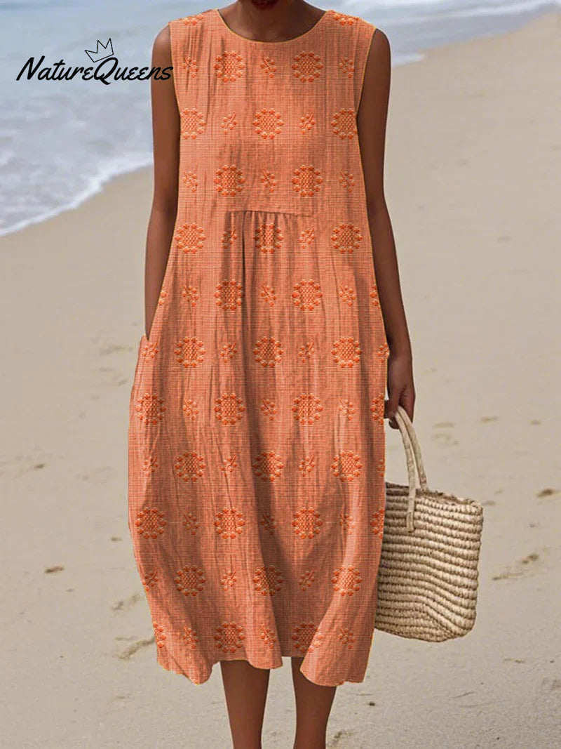 Élodie | Besticktes ärmelloses Kleid