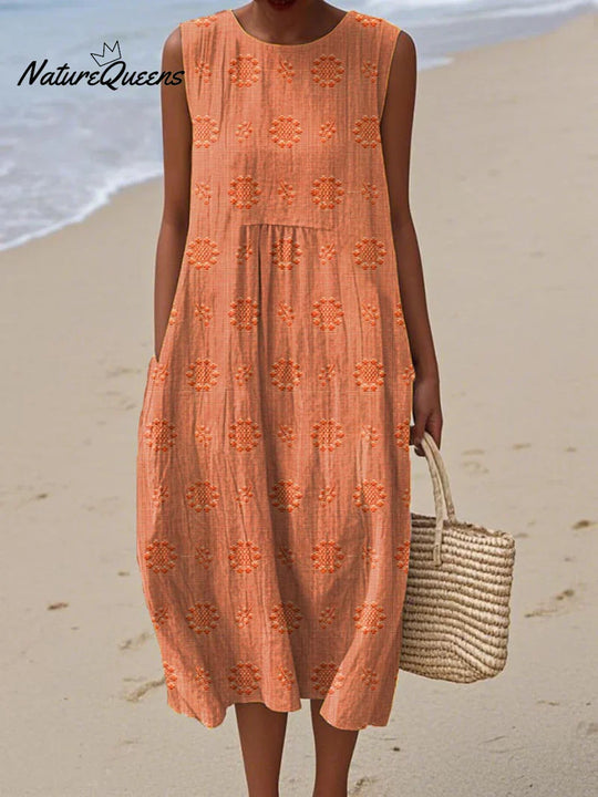 Élodie | Besticktes ärmelloses Kleid