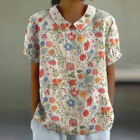 Bluse mit Blumenmuster im Vintage-Stil