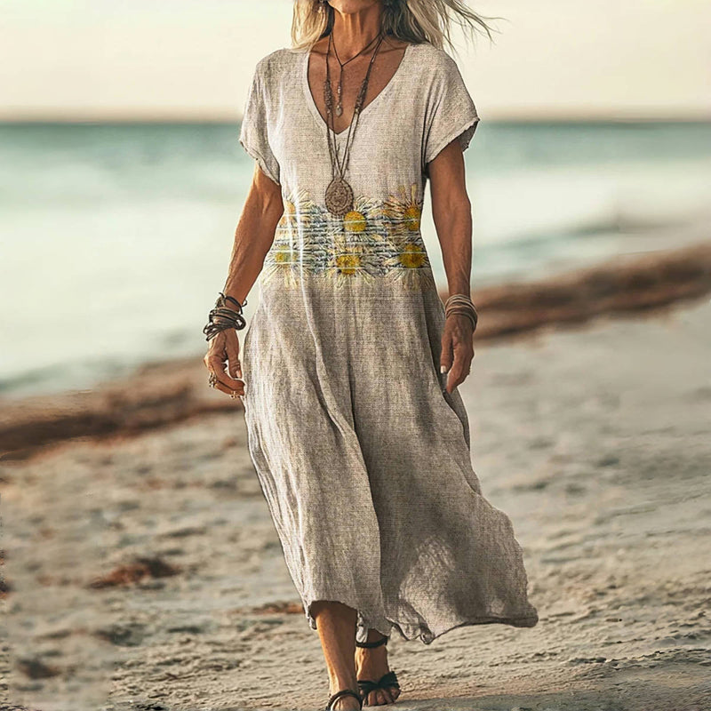 Vintage Blumenmuster Kleid