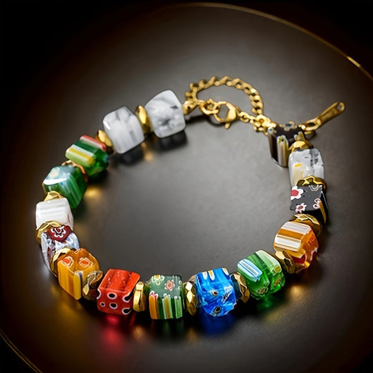 Bohème buntes Perlenarmband