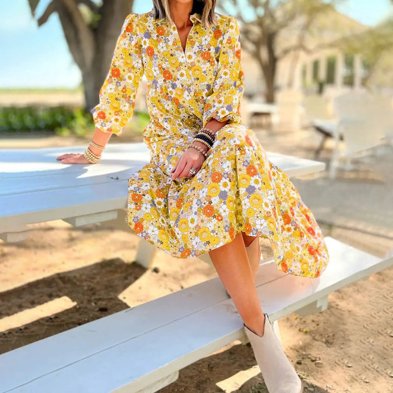 Vintage Kleid mit Blumenmuster