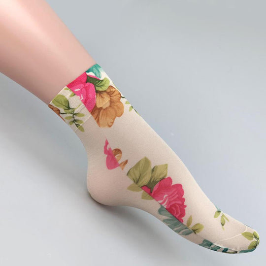 Atmungsaktive Blumen-Socken