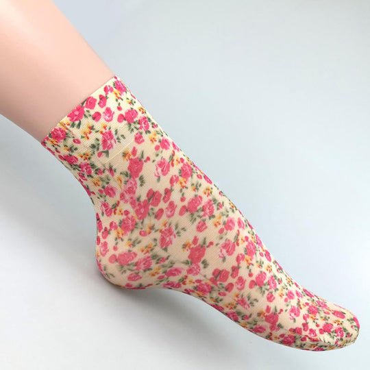 Atmungsaktive Blumen-Socken