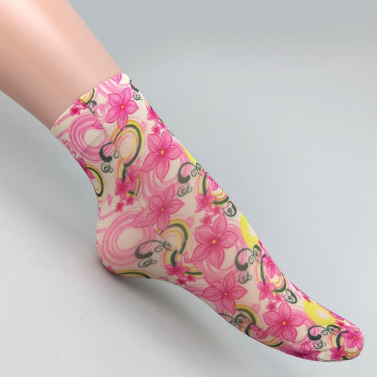 Atmungsaktive Blumen-Socken