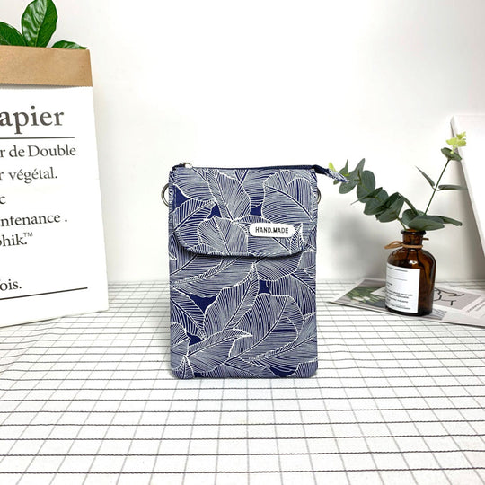 Tasche mit Vintage-Blättermotiv