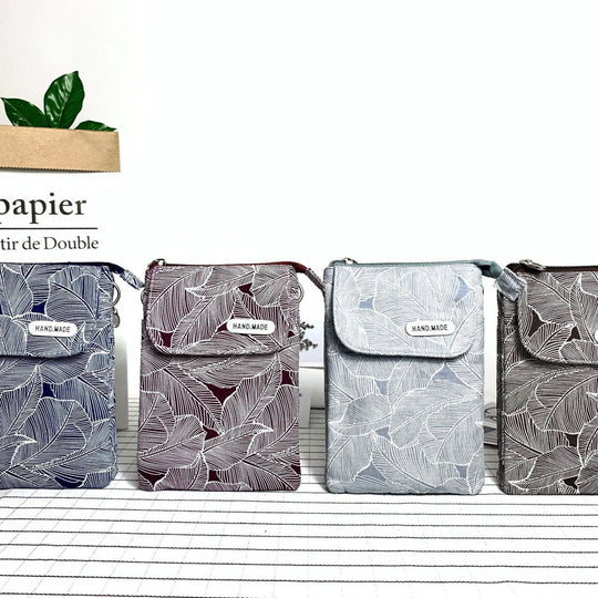 Tasche mit Vintage-Blättermotiv