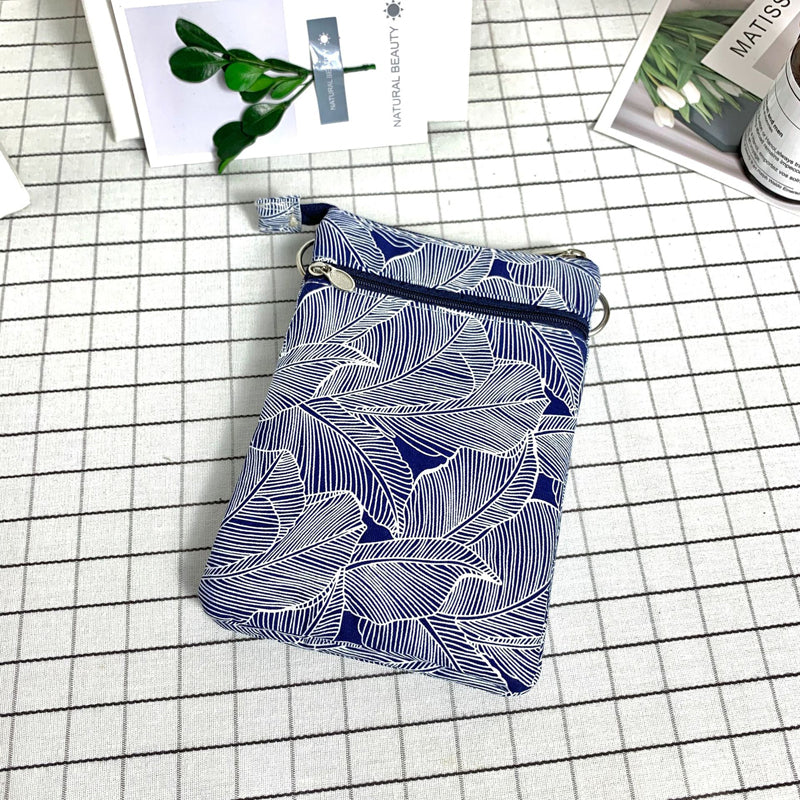 Tasche mit Vintage-Blättermotiv