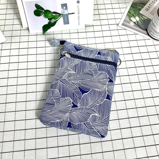 Tasche mit Vintage-Blättermotiv