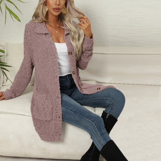 Lässiger einfarbiger Cardigan