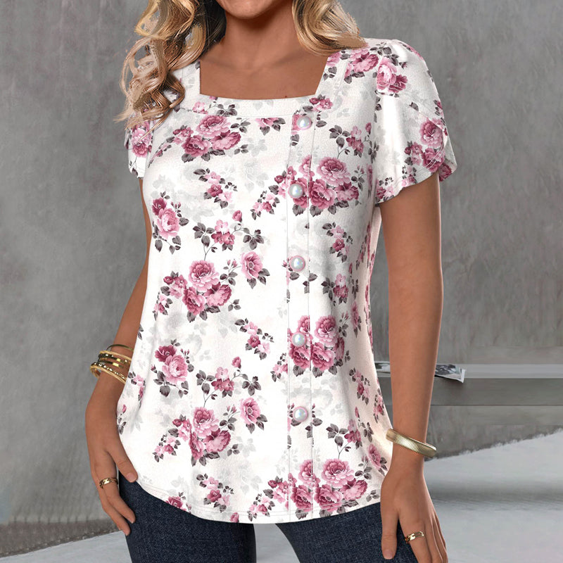 Elegante Bluse mit Blumenmuster