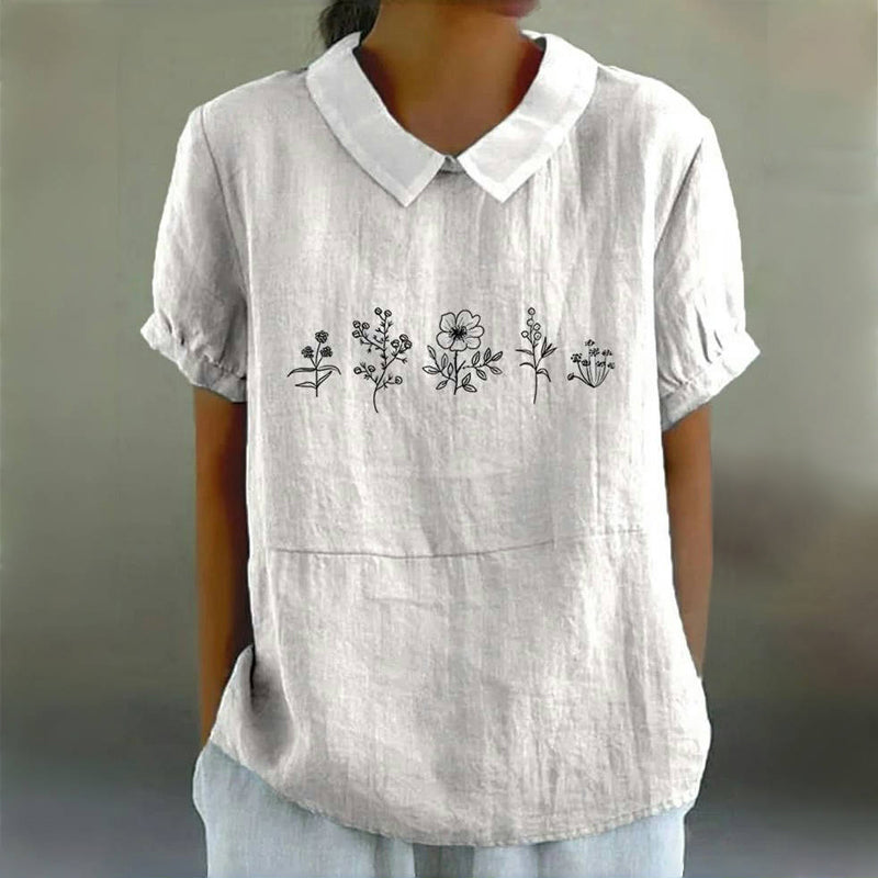 Lässige Bluse mit Blumenmuster