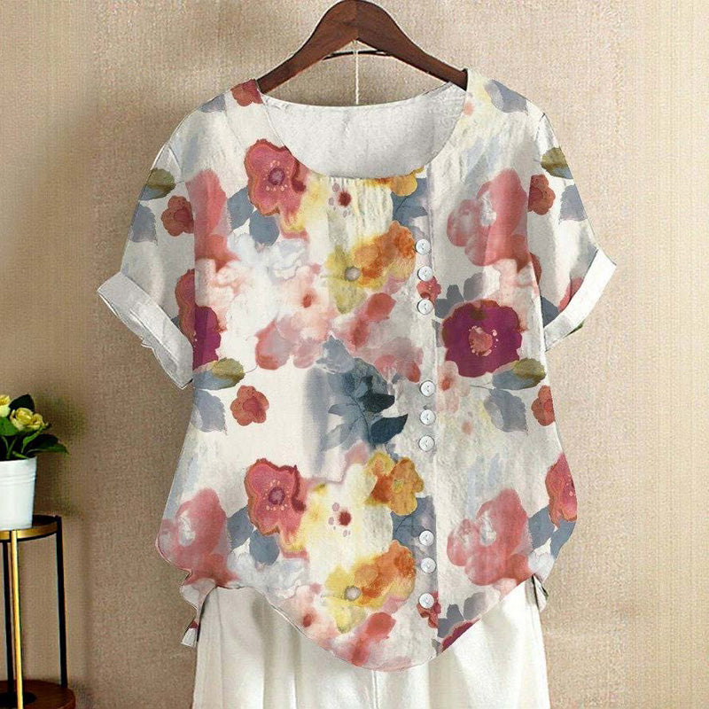 Bluse mit Vintage-Floralmuster