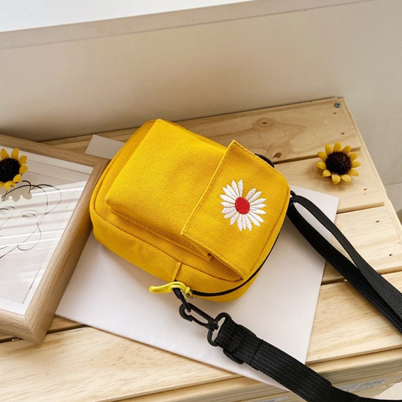 Lässige Margeriten-Tasche aus Stoff