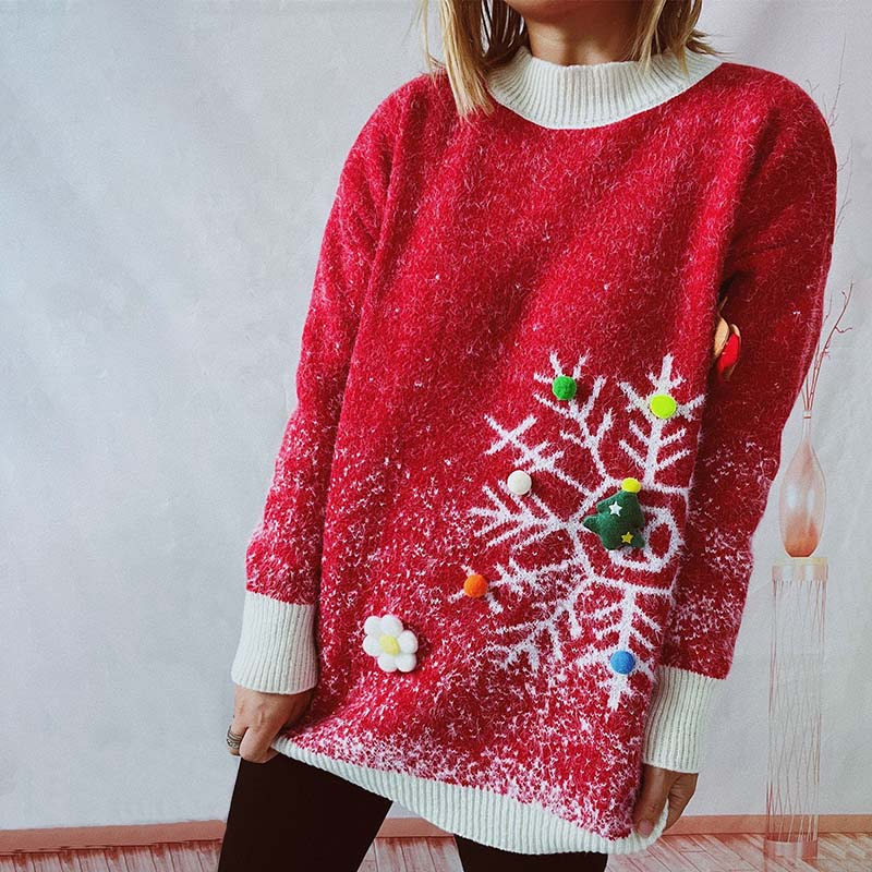 Doppel-Set aus Pullover und Weihnachts-Schal